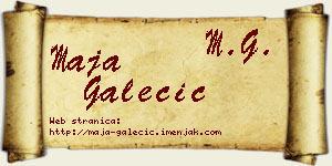 Maja Galečić vizit kartica